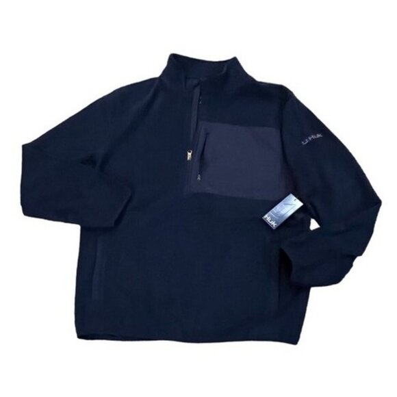 NEW Huk Fishing Men’s Alaska Fleece Pullover Naval Academy Blue Size Large - Picture 1 of 6